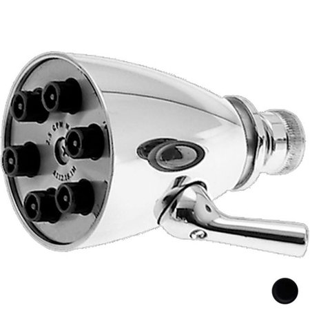 DELUXDESIGNS 6-Jet Shower Head - Powder Coat Flat Black DE1629833